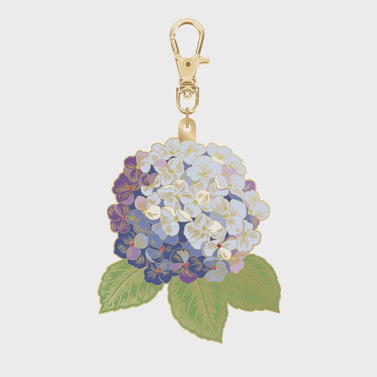 Blue Hydrangea Quilty Charm ST-46812 Riley Blake Zipper Pull