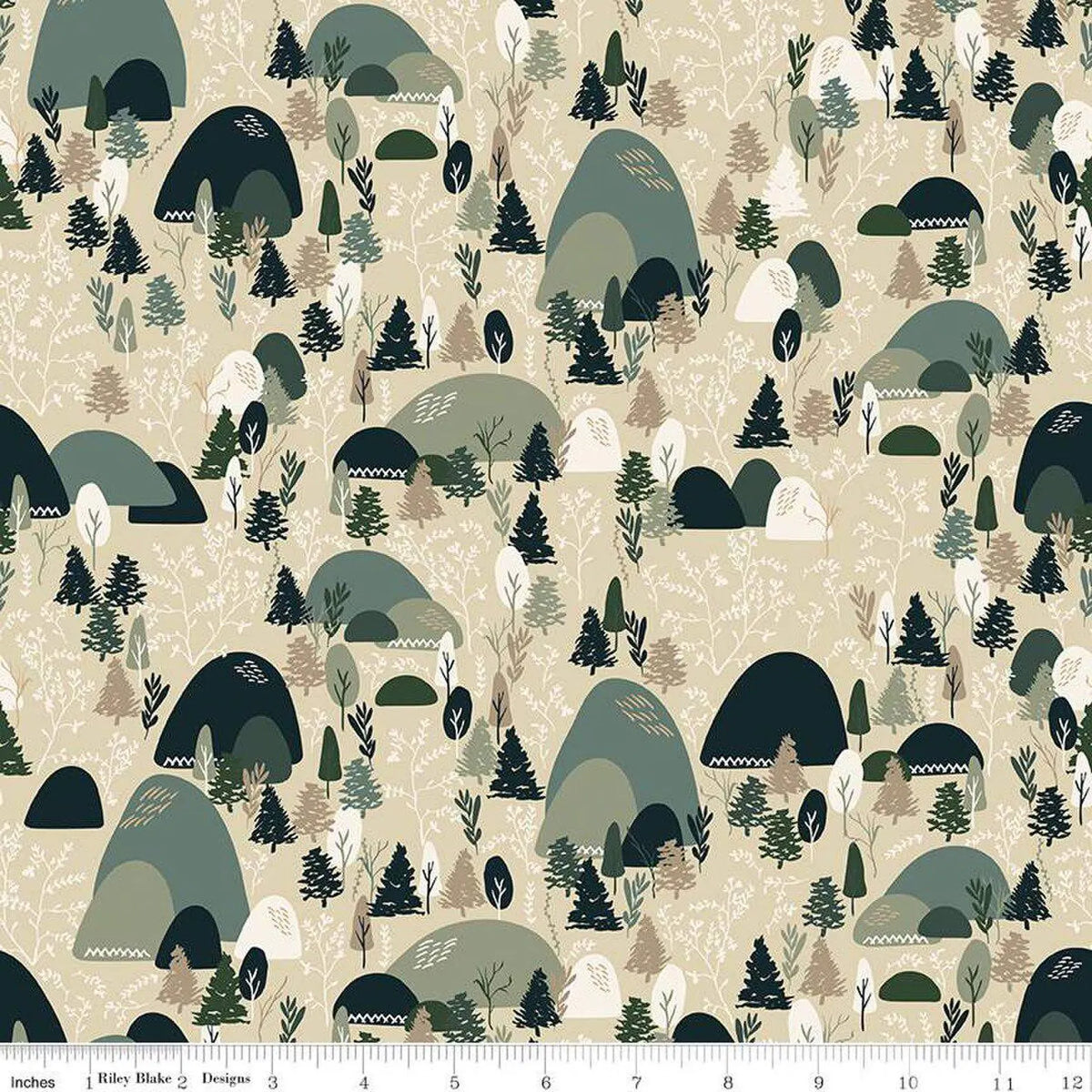 Let's Wander Mountain Music Stone by Casey Cometti for Riley Blake Designs C16883R-STONE by the Half Yard