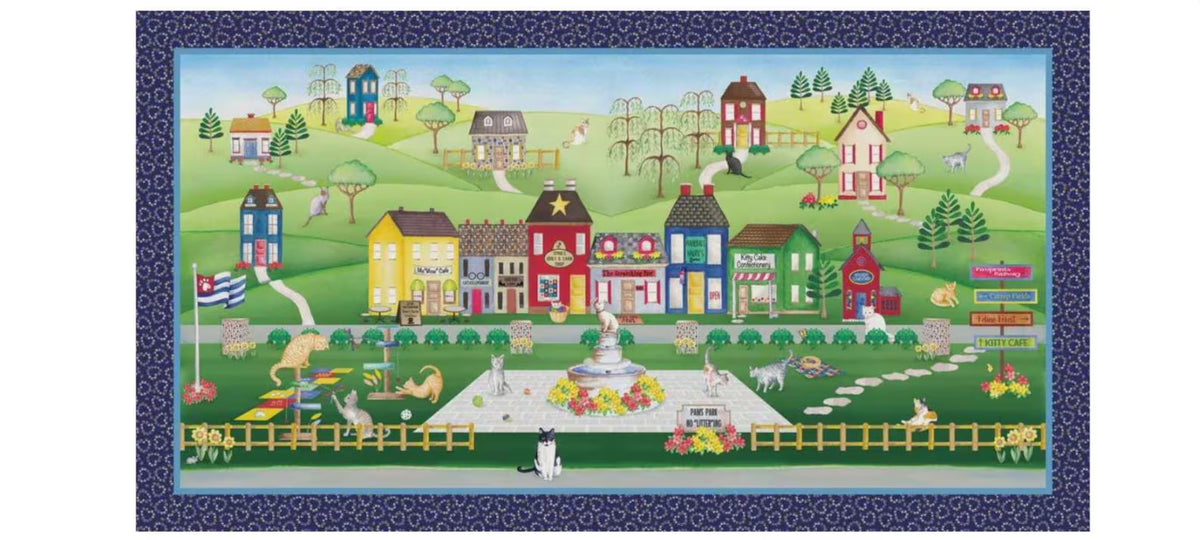 Kitty City 2/3 Yard Panel Benartex 54M