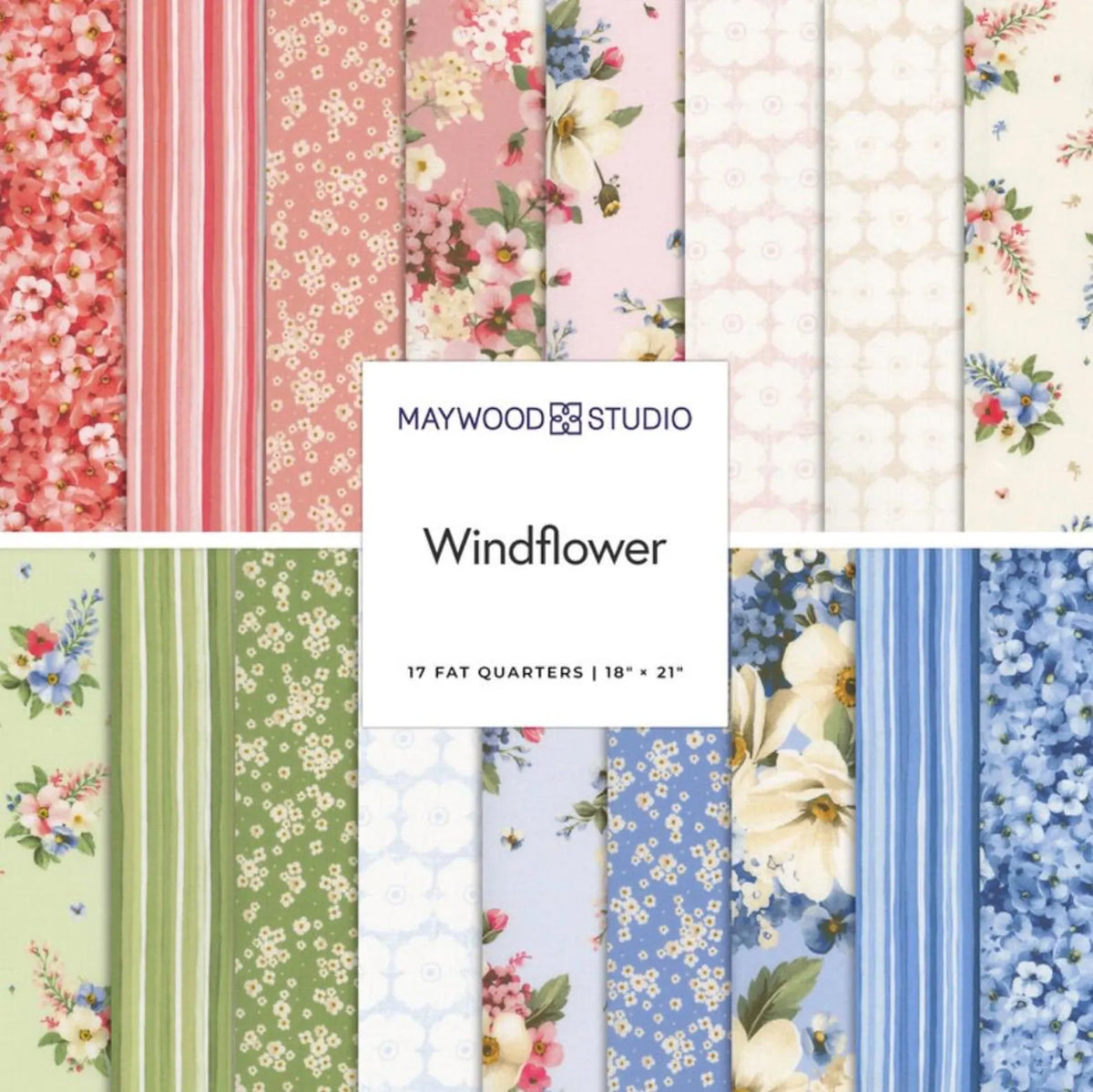 17 Fat Quarters Wildflower FQ-MASWIFL Maywood Studio
