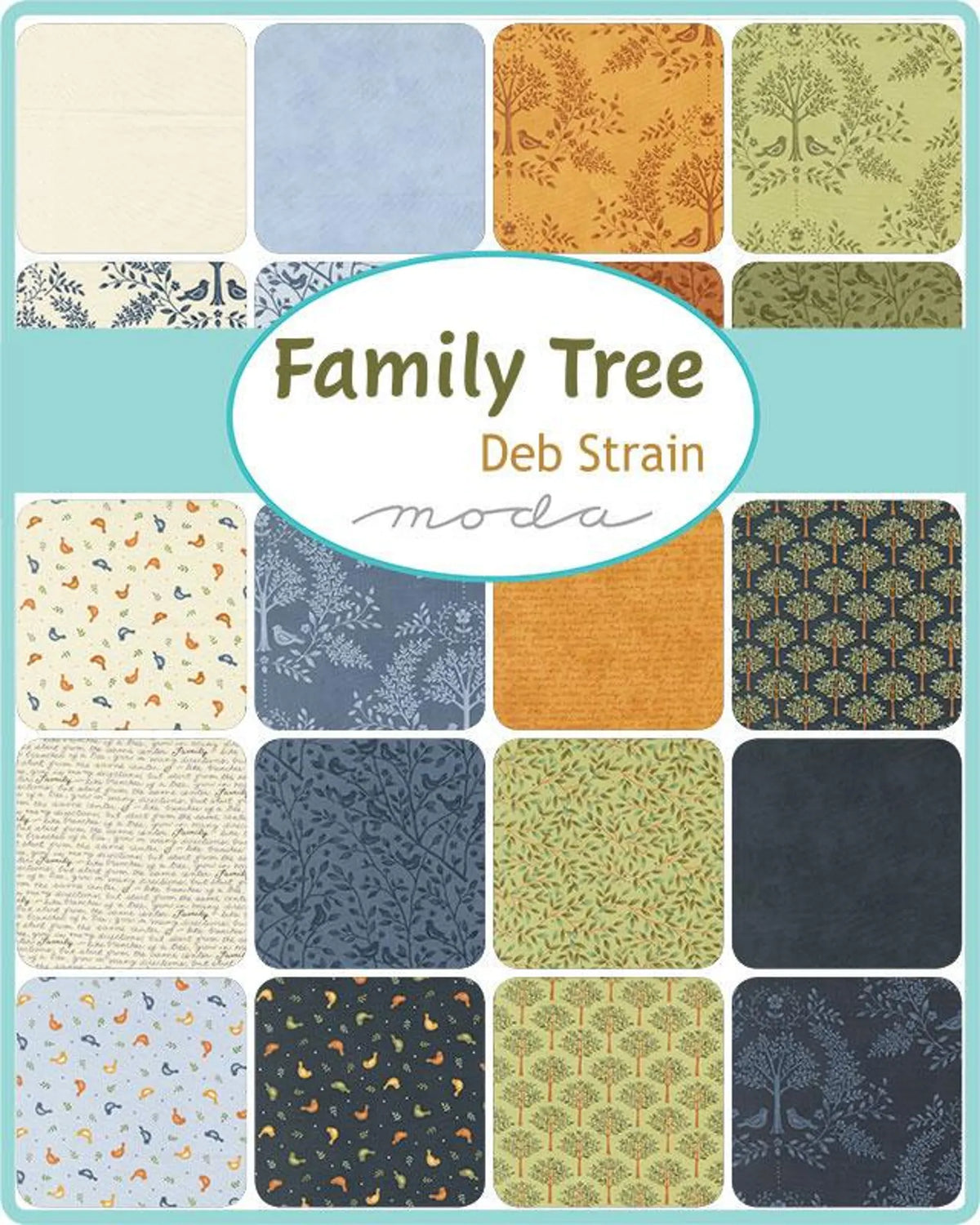 Family Tree 5" Charm Pack 42 Pieces Moda 56160PP