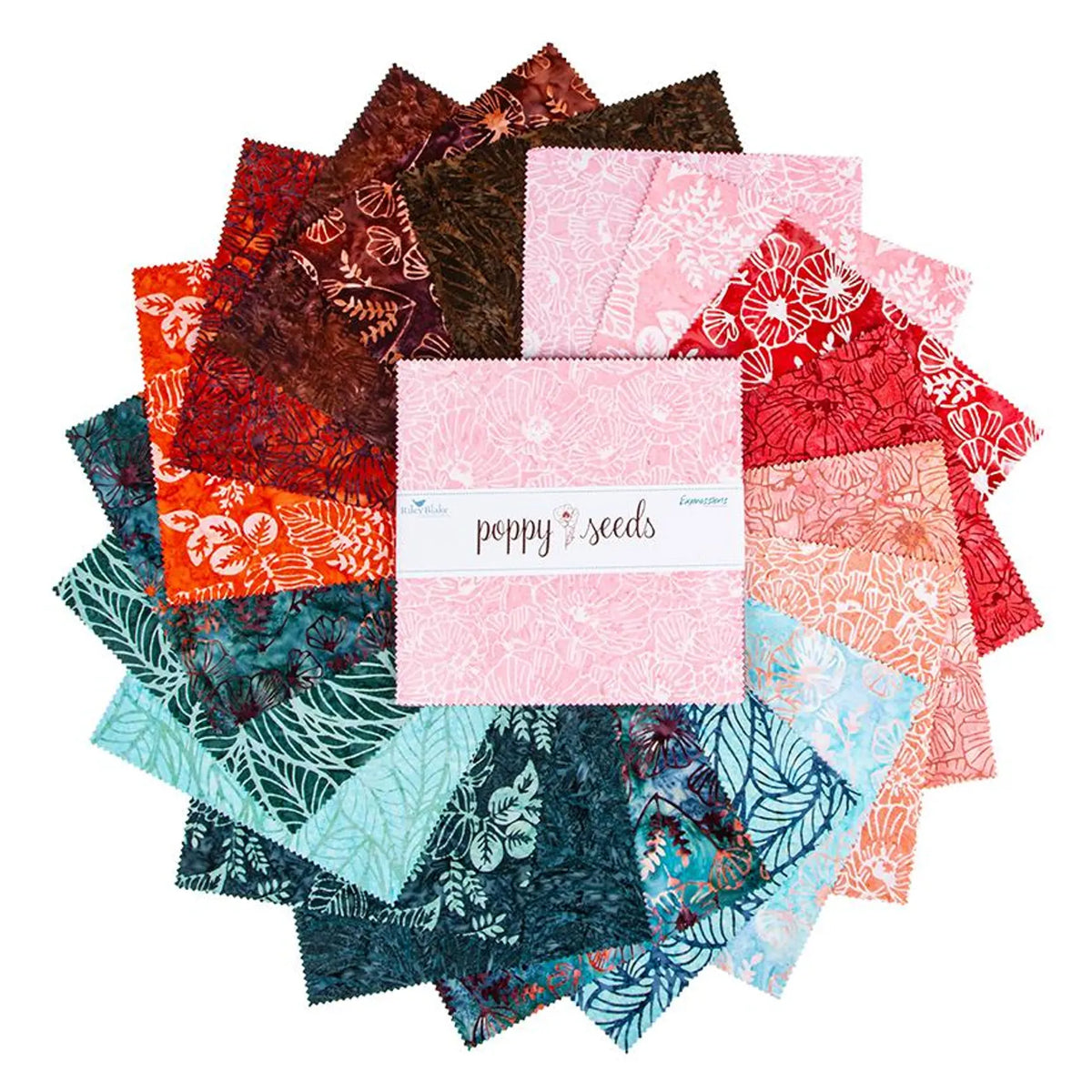 Batiks Poppy Seeds 10-­23595­-42 10" Stacker Riley Blake