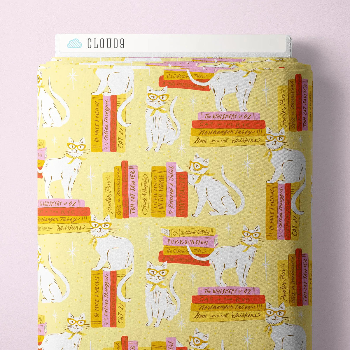 Poolside Purrfection 229222 Kit-Lit Yellow Krissy Mast Cloud9 Half Yard