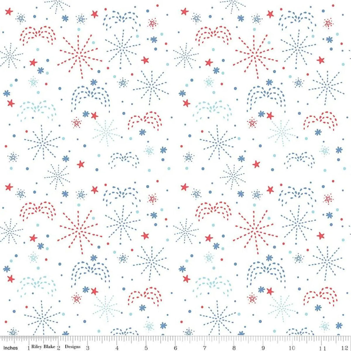 Firework Fields Fireworks C17582 Riley Blake Half Yard