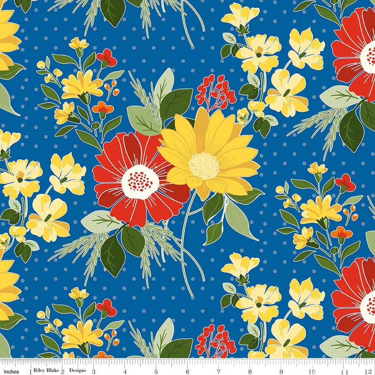 Summer's In Town C17530-BLUE Rile Blake Half Yard