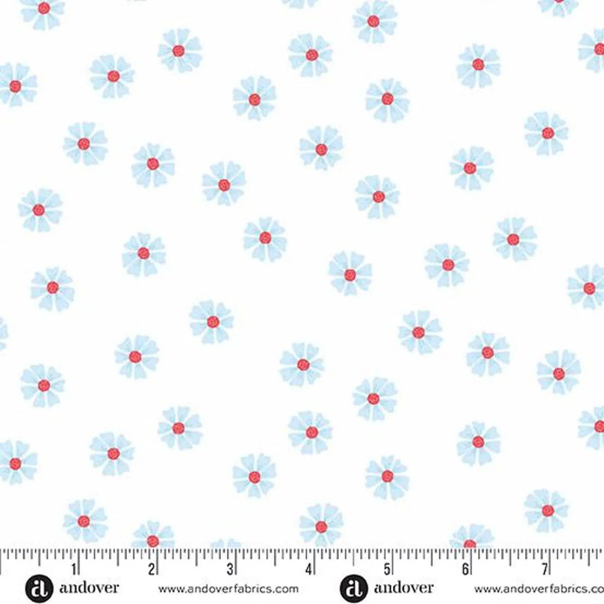 Oh Say Can You Sew Dancing Daisies White A-10002-L Amy Latta Andover Half Yard