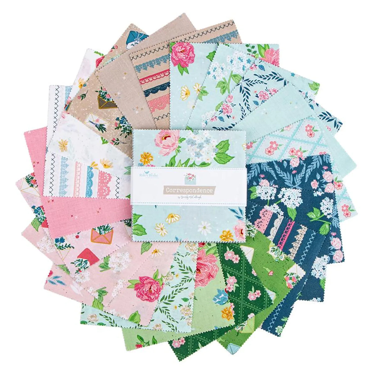 Correspondence 5" Stacker by Beverly McCullough Riley Blake