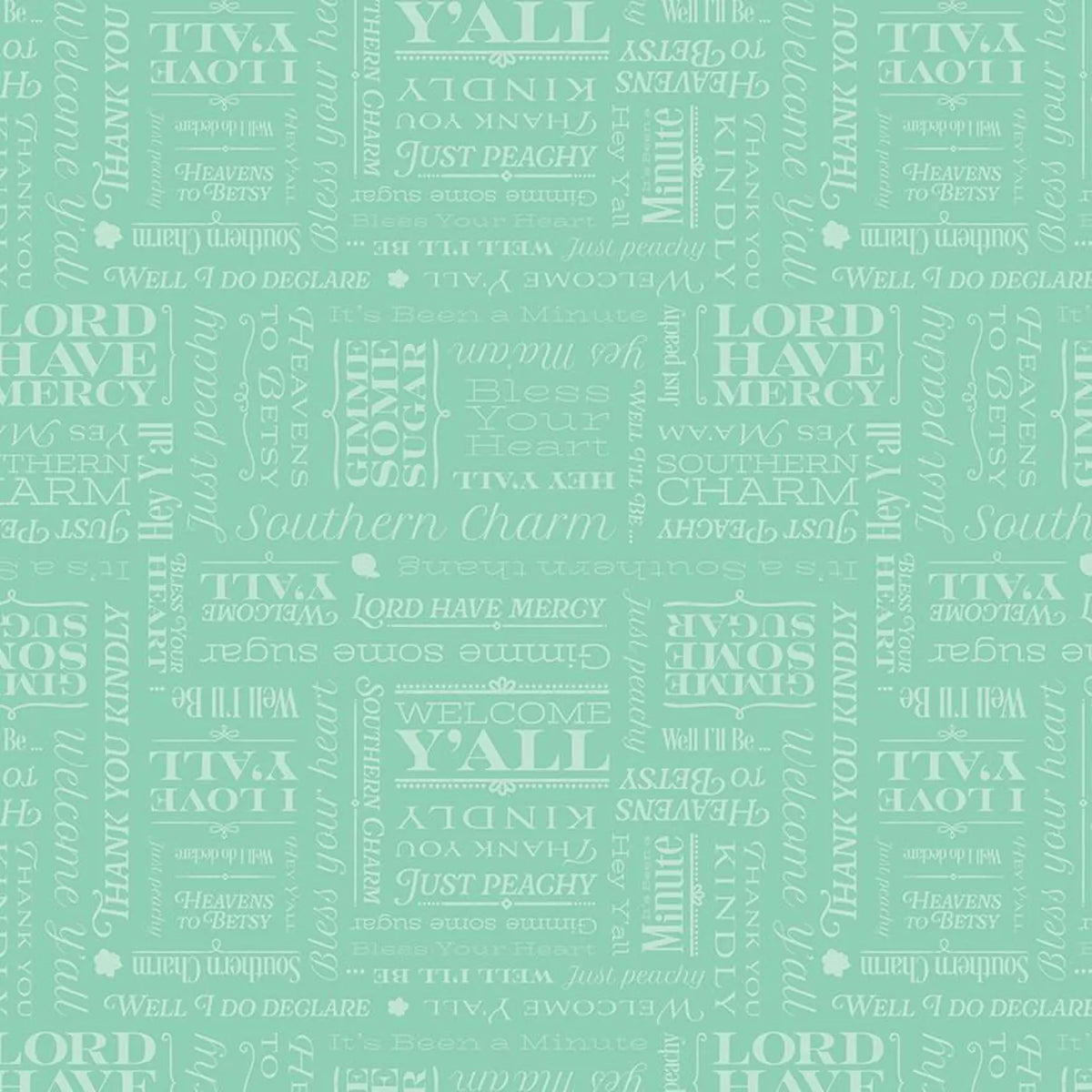 Southern Charm Mint C17443-MINT Riley Blake Half Yard