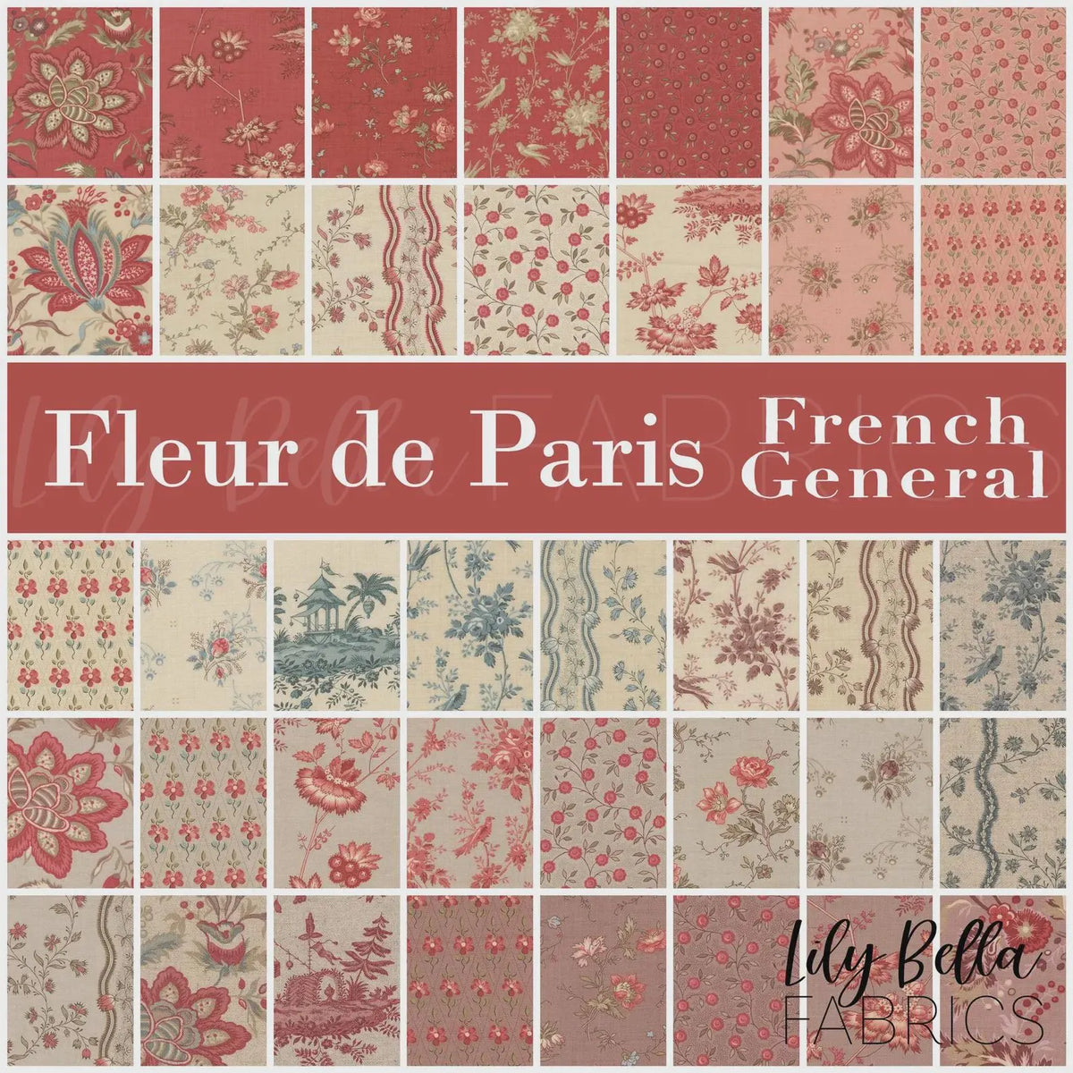 Fleur De Paris French General 2.5 Mini Charm Pack Moda