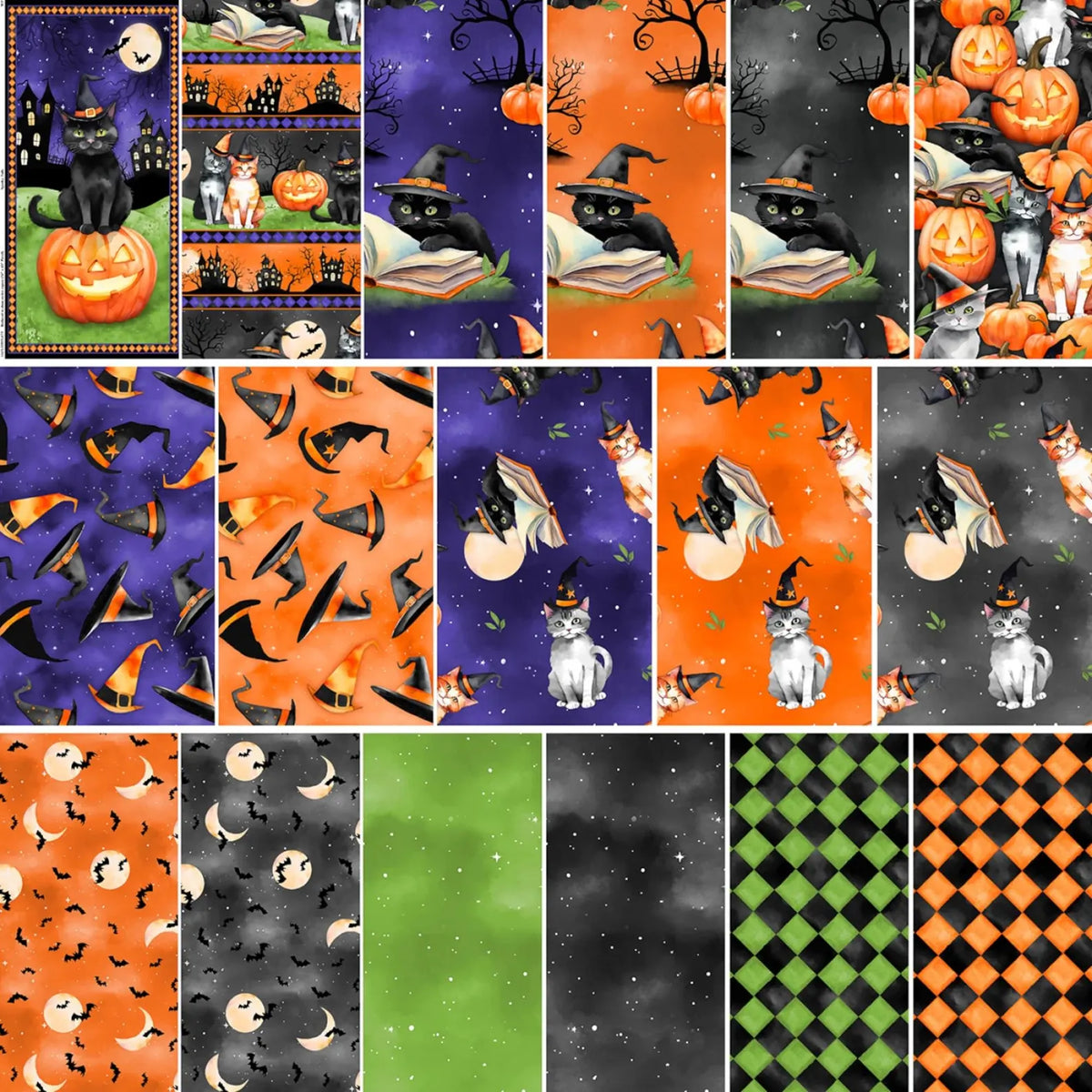 Spooky Tails 2.5" Jelly Roll Strips 840-894-840 40 Pcs Nancy Mink Wilmington