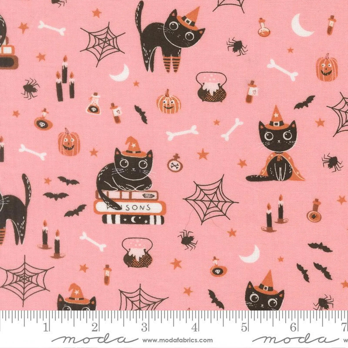 Purrs and Boos Cats Candy by Elena Amo 39060 13 Moda Half Yard