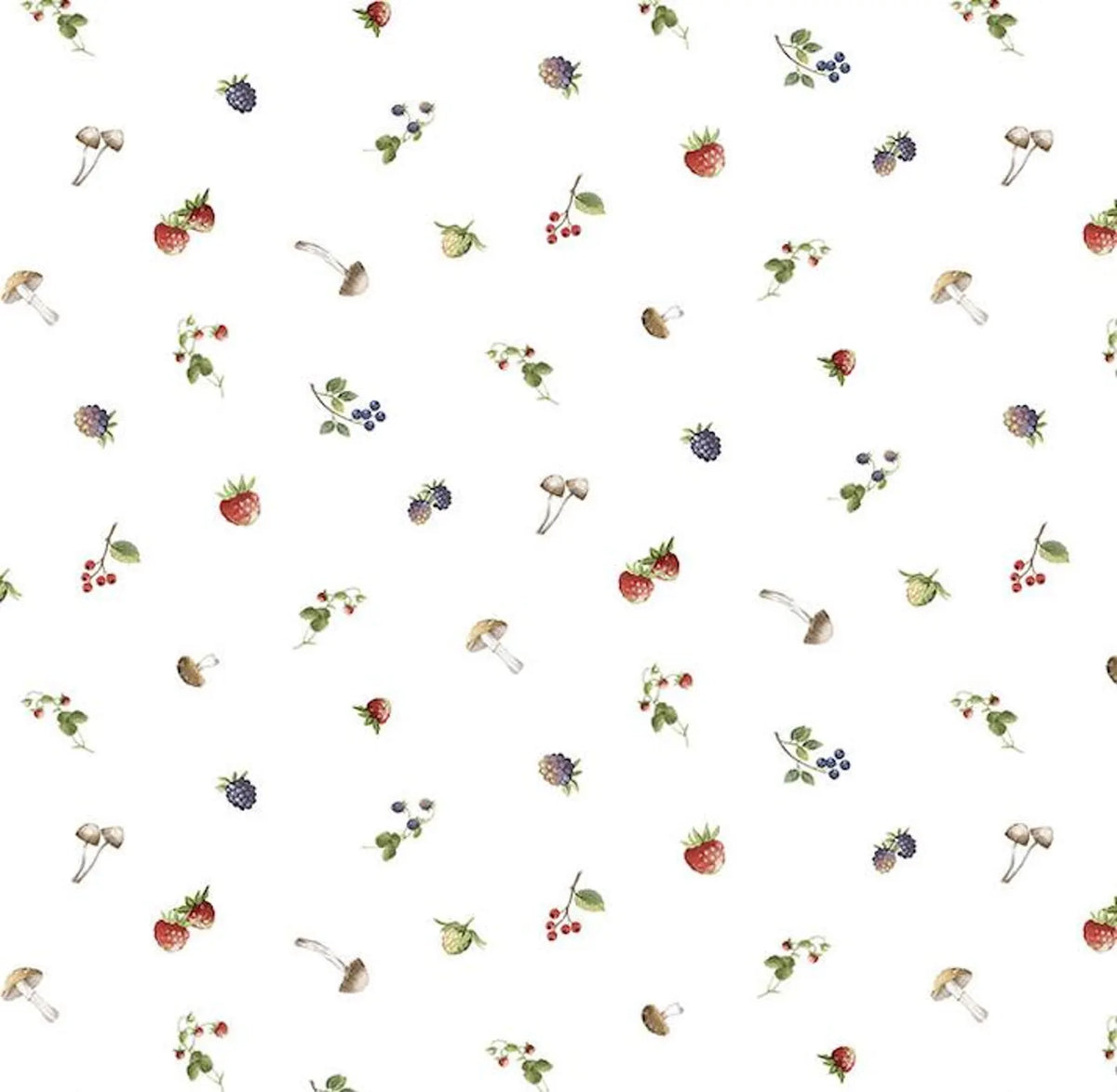 Country Mouse DP29011­-10 Berry Toss White Northcott Half Yard