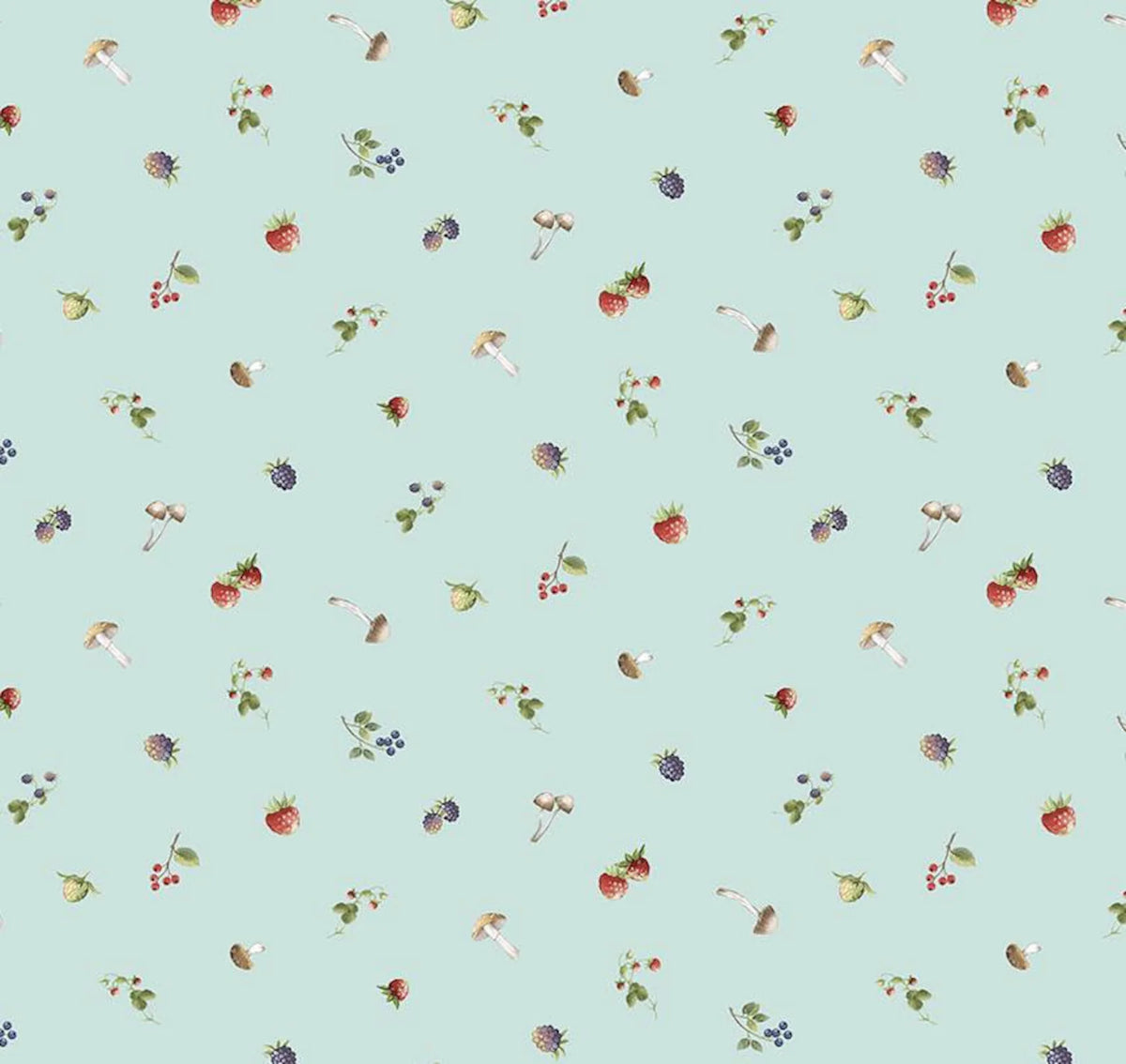 Country Mouse DP29011­-42 Berry Toss Blue Northcott Half Yard