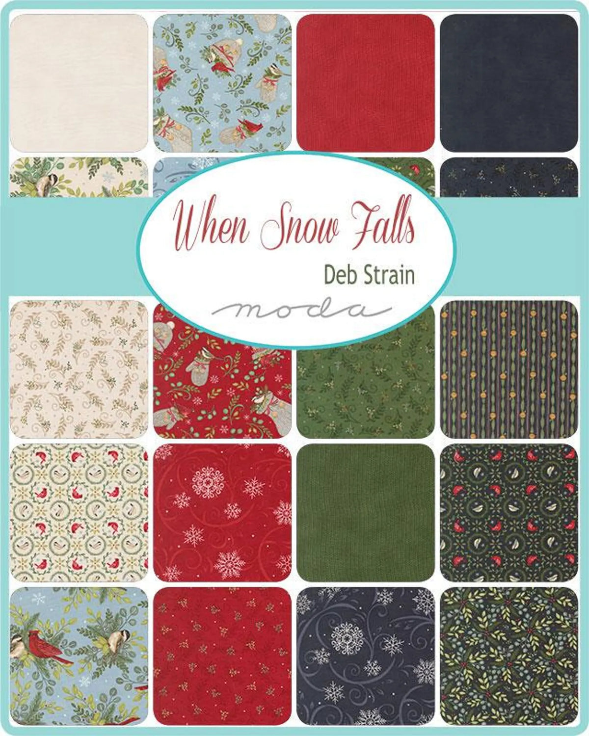 When Snow Falls 5" Charm Pack 56170PP Deb Strain Moda