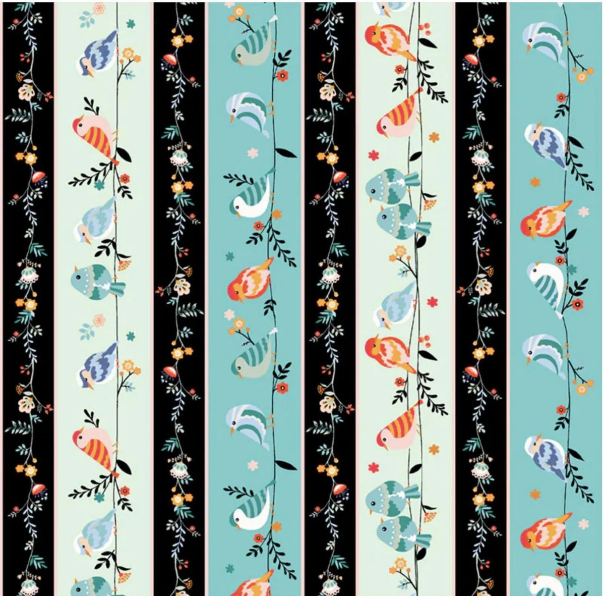 Birdsong Branch Stripe BSON05860KMU Geetanjali Behera P&B Half Yard