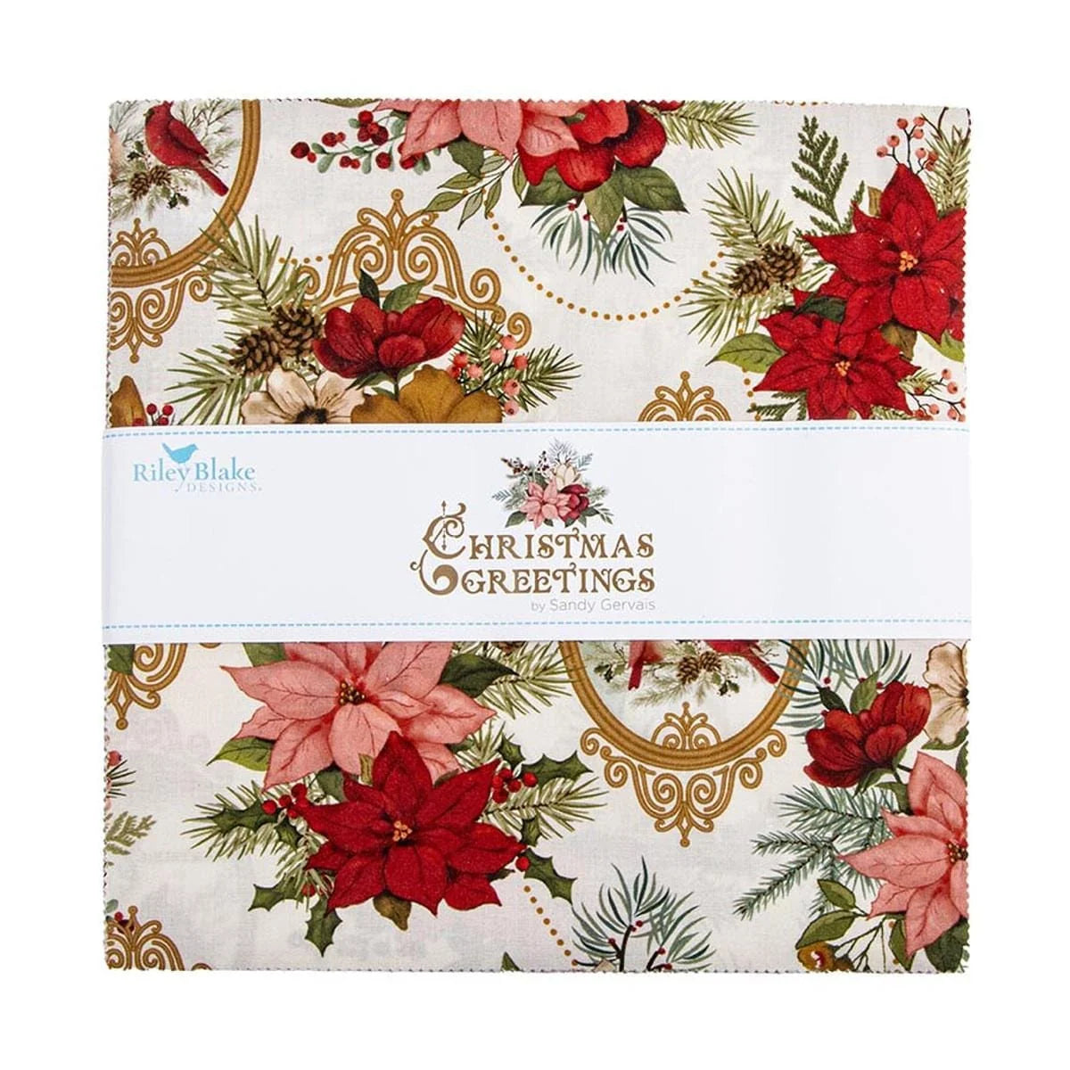 Christmas Greetings 10" Stacker Layer Cake 10-17660-42 Riley Blake