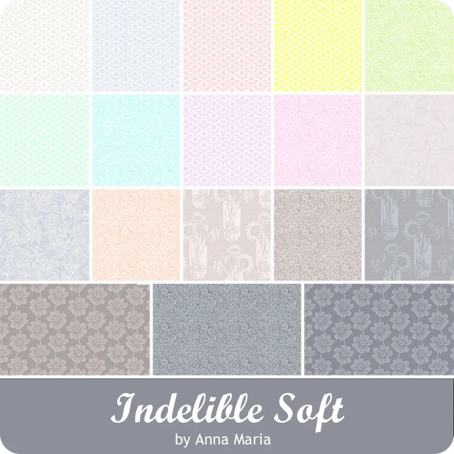 Indelible Soft 10" Tiles Layer Cake Anna Maria for Northcott Fabrics