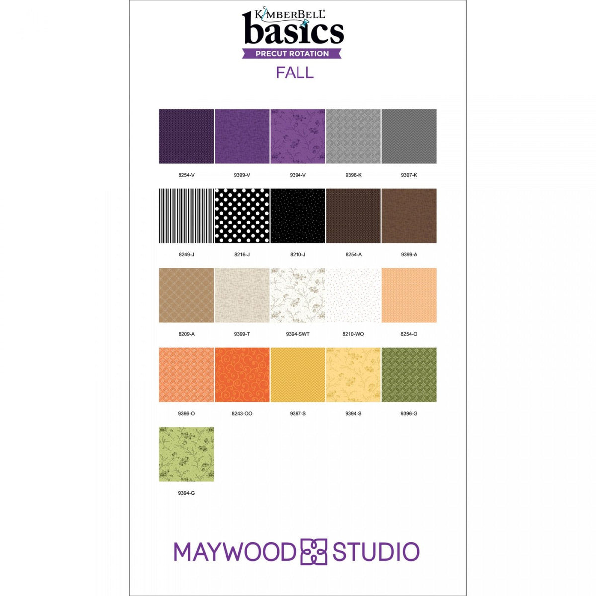 KimberBell Kim's Picks Fall 2.5" Strips Jelly Rollow Maywood Studio