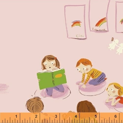 Heather Ross Favorites 43480D-1 Kindergarten Pink Heather Ross Windham Half Yard