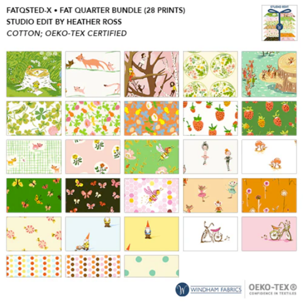 Studio Edit FATQSTED-X Fat Quarter Bundle Heather Ross Windham