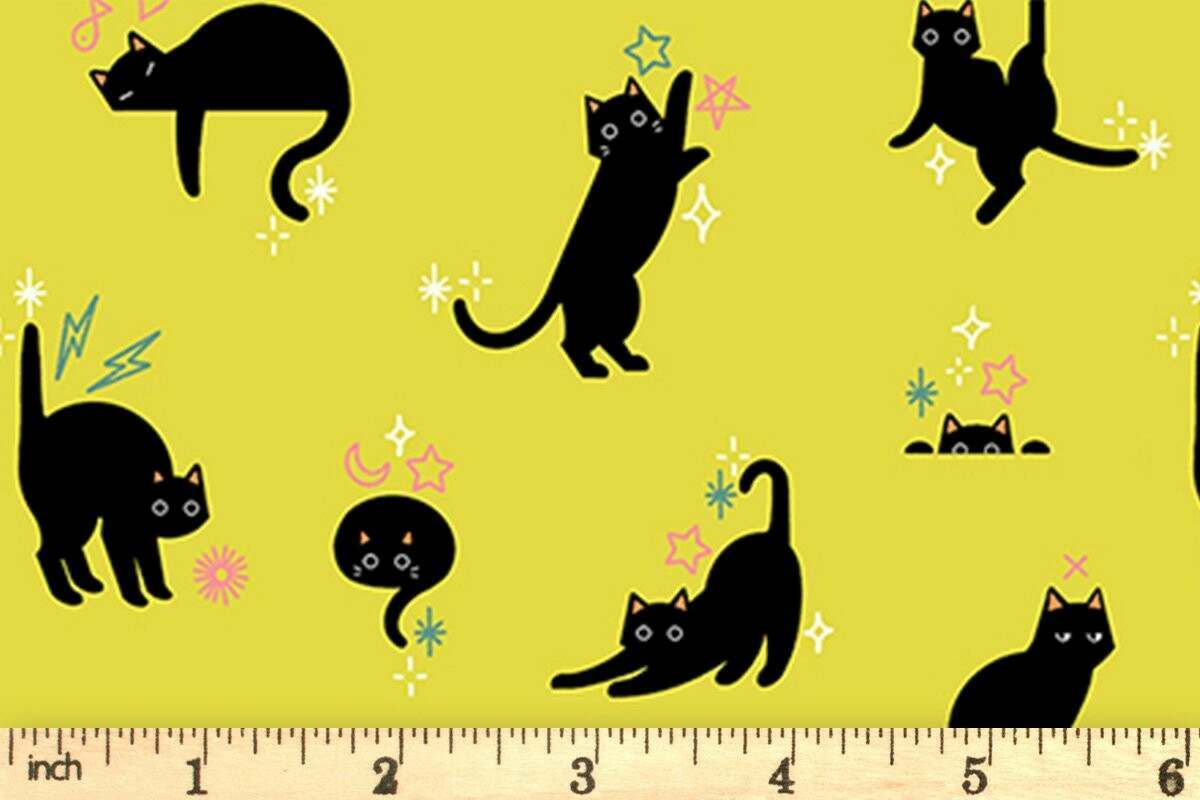 Freaky Familiars RS5193 11 Citron Ruby Star Moda Half Yard