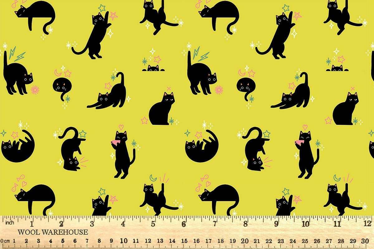 Freaky Familiars RS5193 11 Citron Ruby Star Moda Half Yard