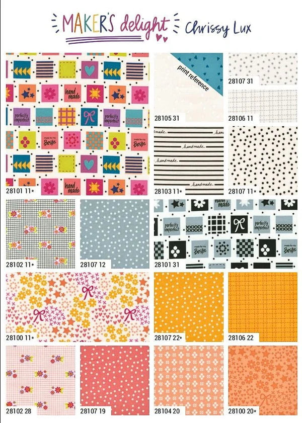 Makers Delight 35 Fat Quarter 28100AB Chrissy Lux Moda