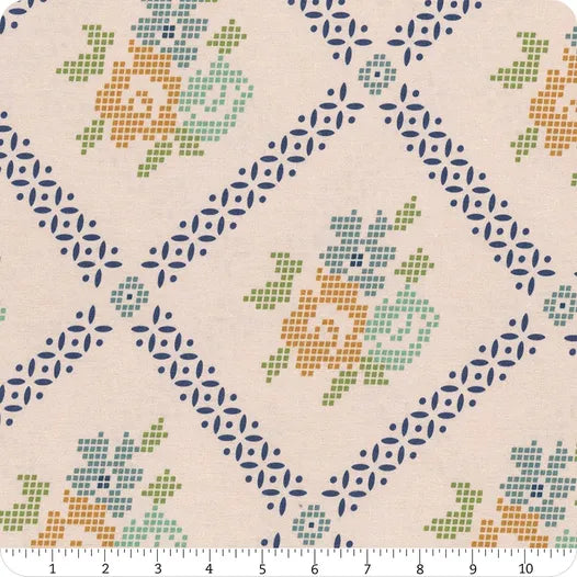 3 Yard 108" Wide Back Mercantile Adore Blues Lori Holt 3YD-WB14408-BLUES Riley Blake