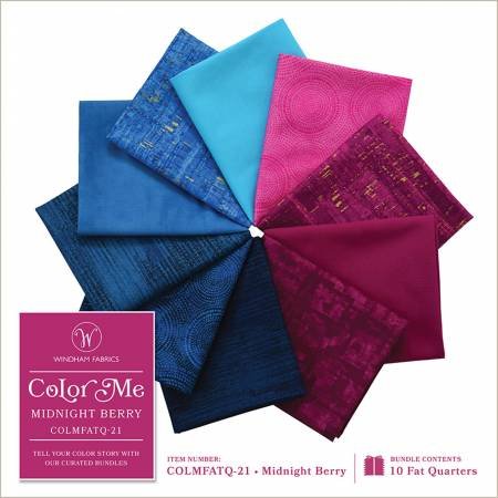 Color Me COLMFATQ-21 Midnight Berry Fat Quarter Whistler Studios Windham