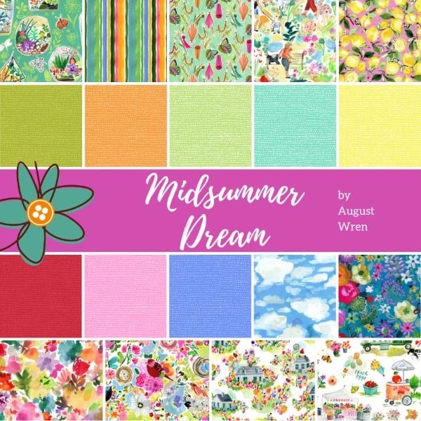 Midsummer Dream Clouds STELLA-DAW1614 MARINA August Wren Dear Stella Half Yard
