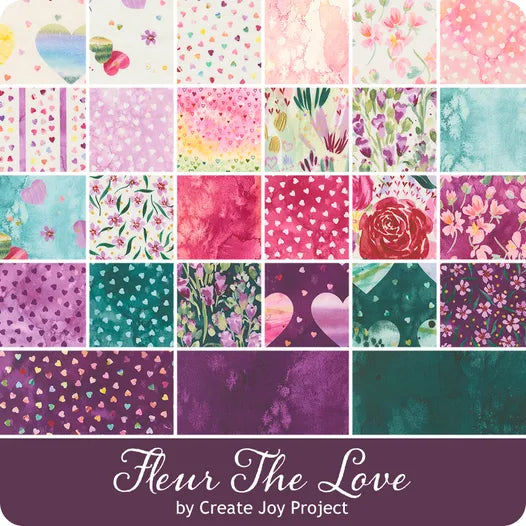 Fleur The Love Fat Quarter 39880AB Create Joy Project Moda