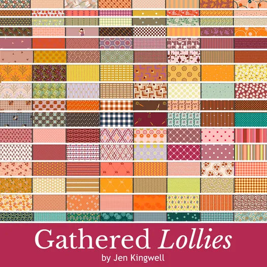 Gathered Lollies Half Yard Bundle 18290HYT GREENS Jen Kingwell Moda