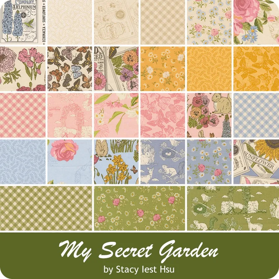 My Secret Garden Vintage Seed Packet 1 Yard Panel 20988 11 Stacy Iest Hsu Moda
