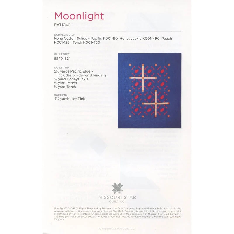 Moonlight Quilt Pattern PAT1240 Victoria Findlay Wolfe Missouri Star
