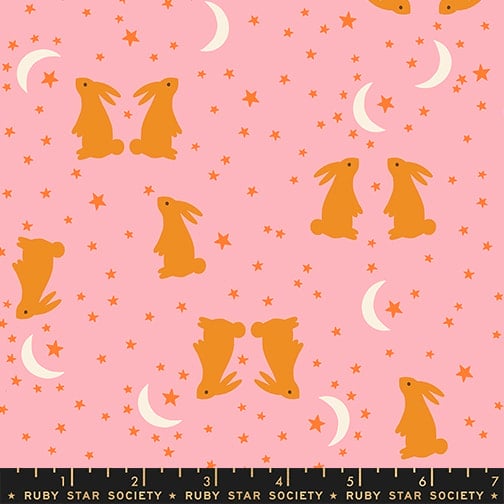Mystic Fable Bunnies RS4147 13  Rosebud Moda Half Yard