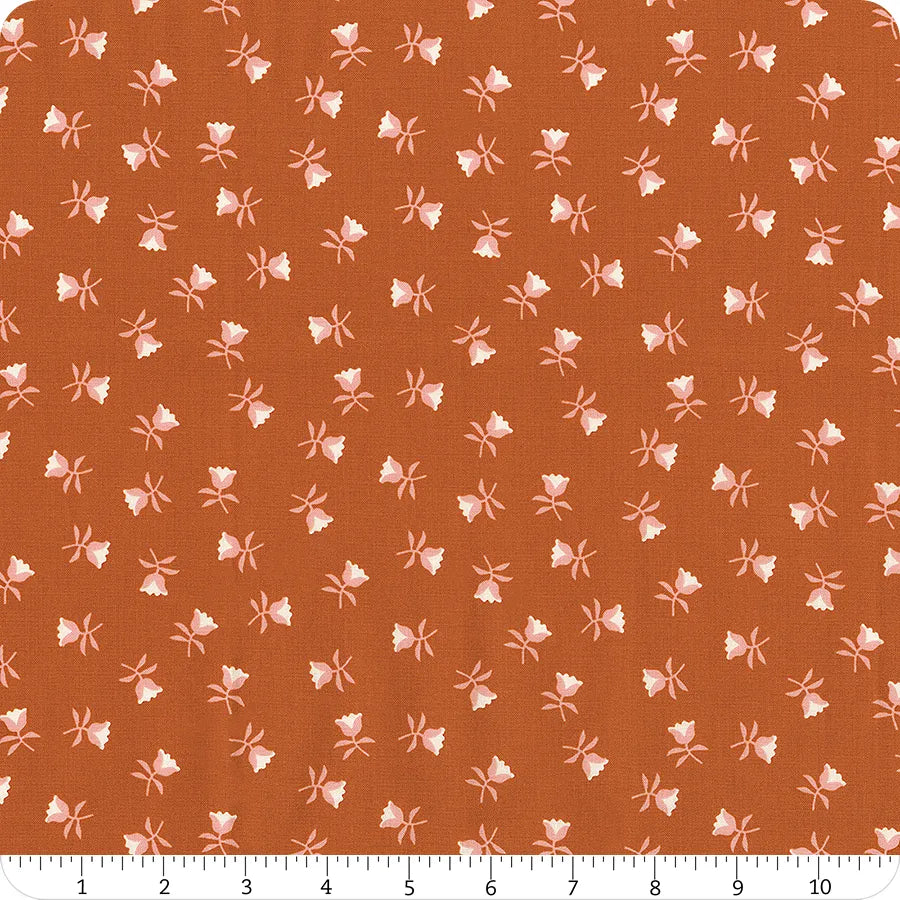 Mystic Fable RS4151 16 Sweetflower Cinnamon Ruby Star Half Yard