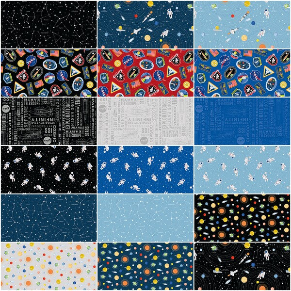 Reach for the Stars with NASA 5" Charm Pack Stacker 42 Pcs Riley Blake