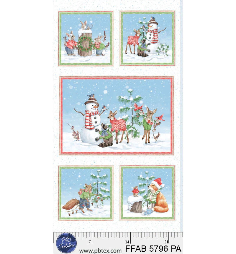 Frost & Fable Festive Friends Panel FFAB05796PA Leslie Trimbach P&B