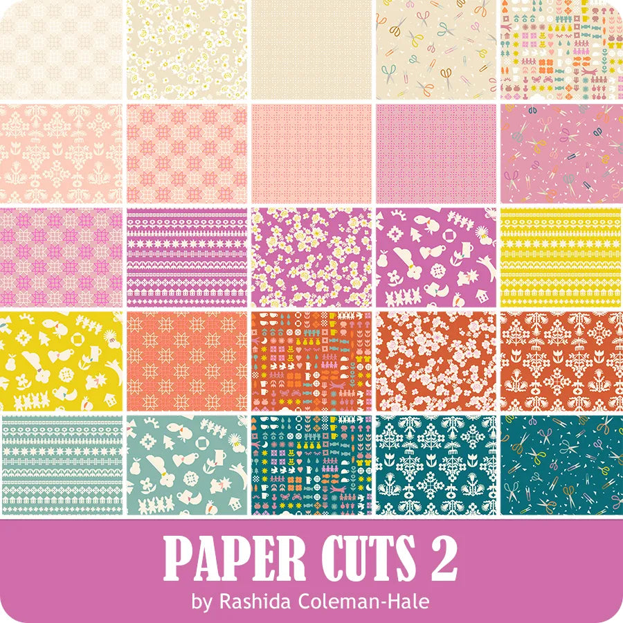 Paper Cuts 2 5" Charm Pack Rashida Coleman-Hale Ruby Star