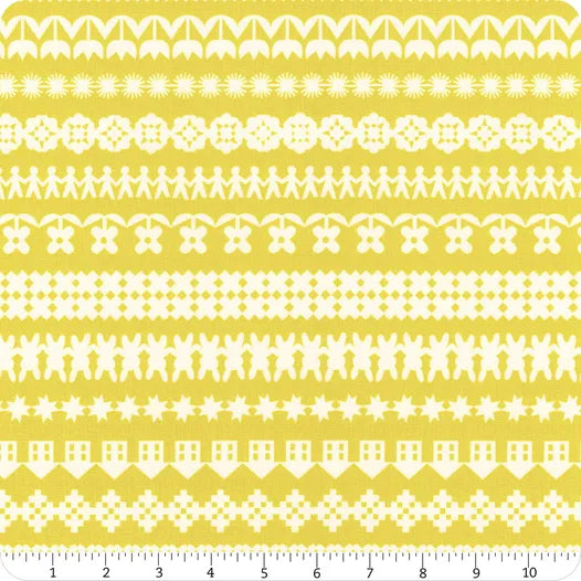 Paper Cuts 2 Chain Starfruit Paper Cuttings Yellow & Gold Ruby Star RS1109 12 Half Yard