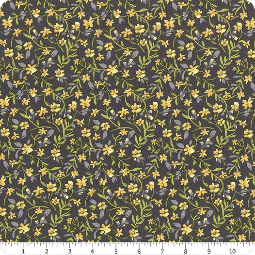 Patch of Sunshine Dark Gray Medium Floral WP-40038-957 Wilmington Prints 15 Yard Bolt