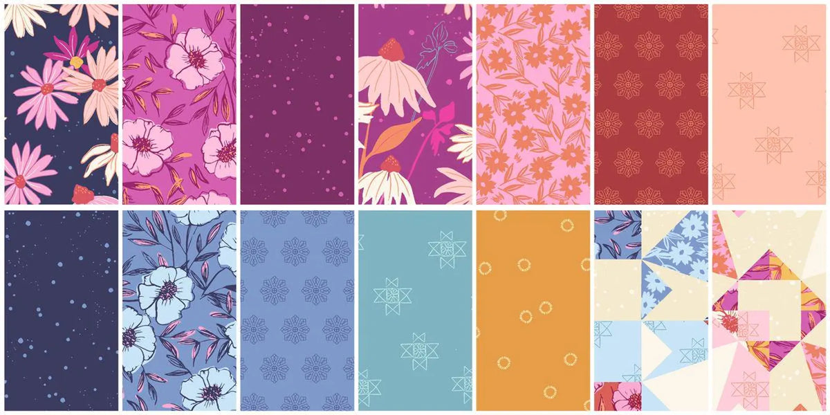 Petals and Stitches 2.5" Double Scoop Stephanie Organes Andover Fabrics