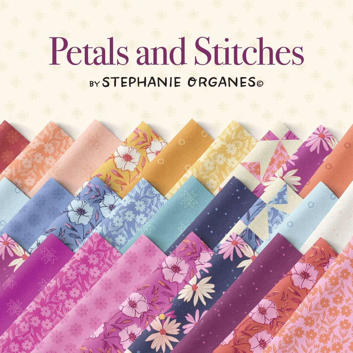 Petals and Stitches 2.5" Double Scoop Stephanie Organes Andover Fabrics