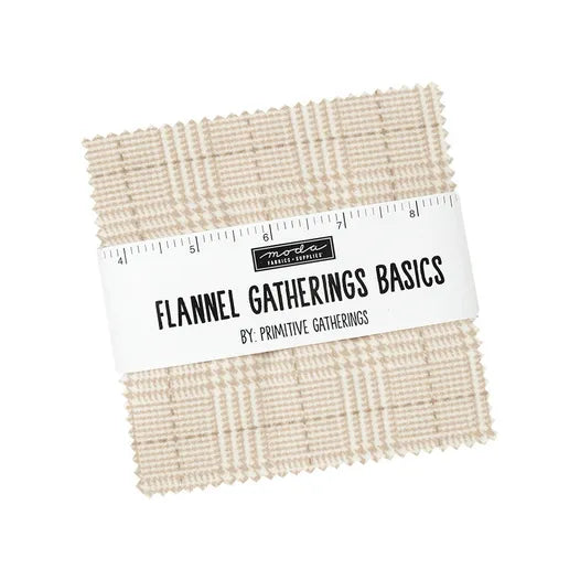 Flannel Gatherings Basics 5" Charm Primitive Gatherings 49340PPF Moda