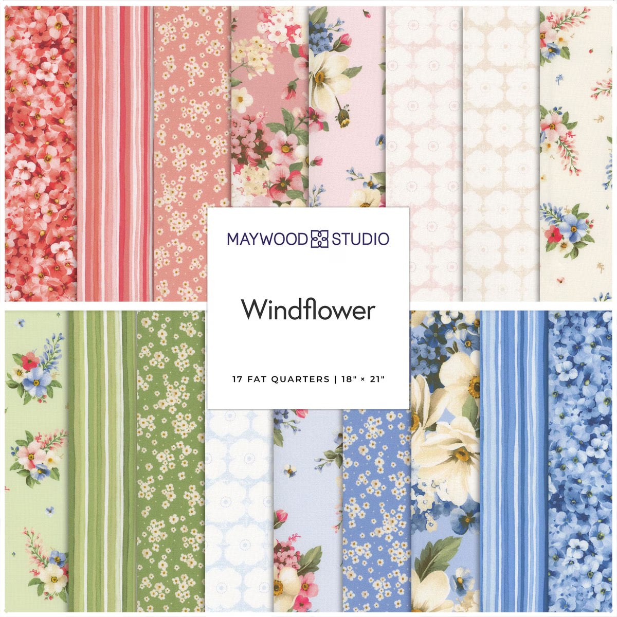 17 Fat Quarters Wildflower FQ-MASWIFL Maywood Studio