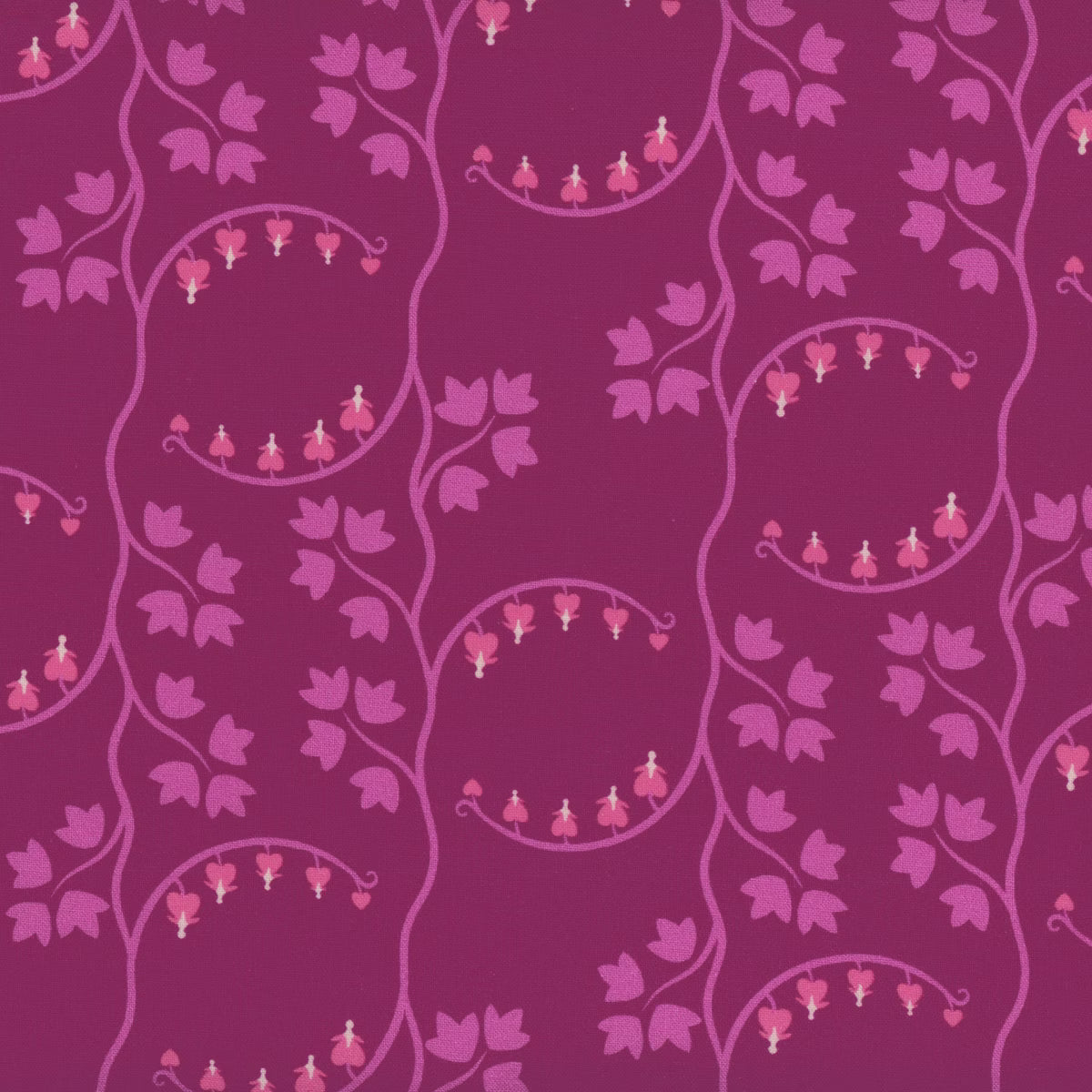 Heart Nouveau A-1312-P Bleeding Heart Grape Eye Candy Andover Half Yard 7 Yard Bolt