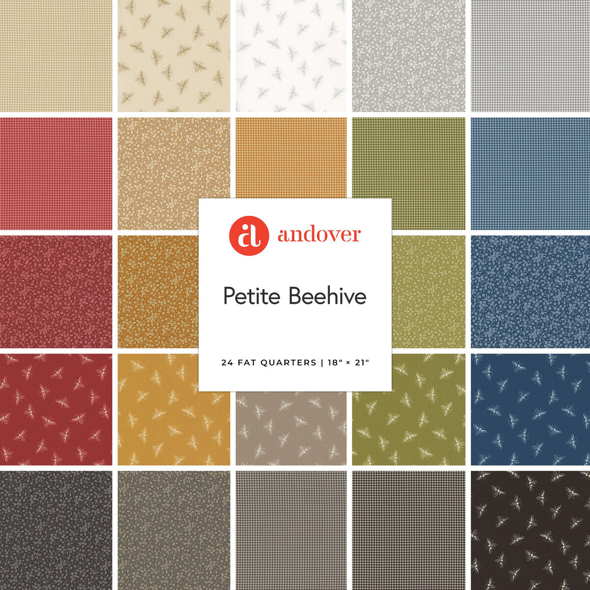 Petite Beehive 5" Charm Pack by Renee Nanneman Andover