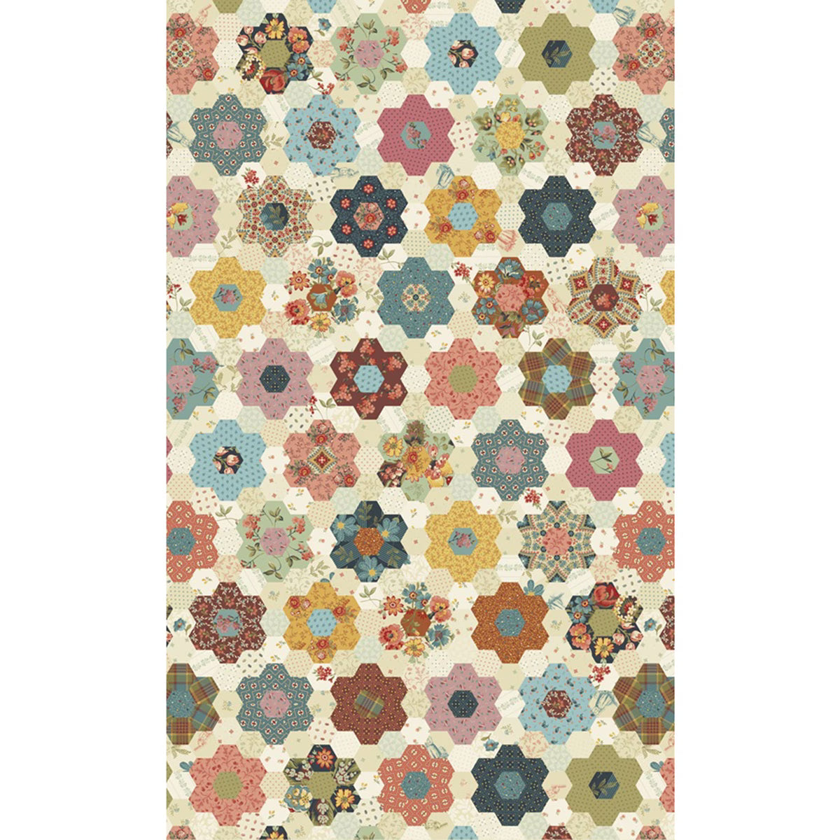 Sarah's Garden A-10180-L Multi Cheater Print Andover Half Yard
