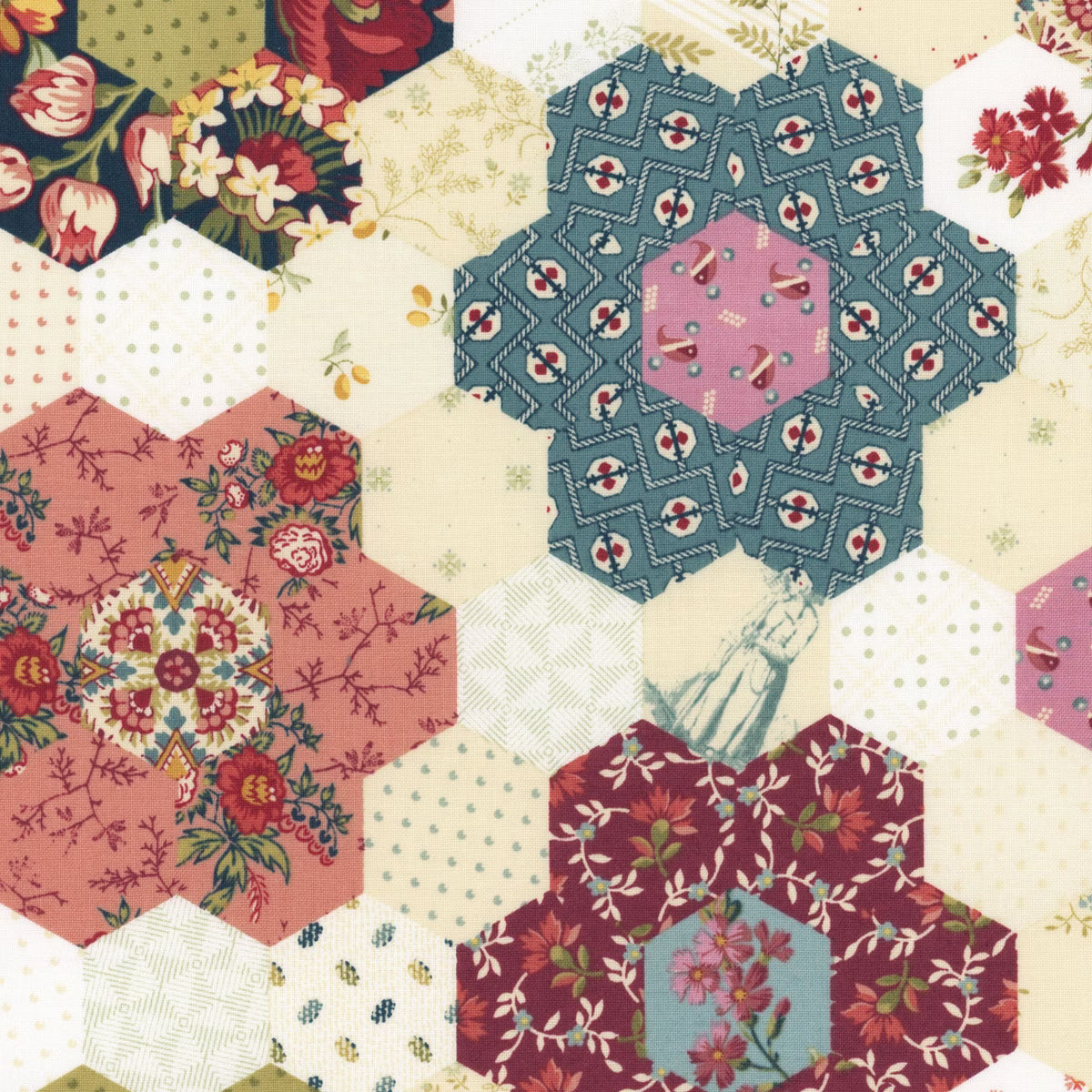 Sarah's Garden A-10180-L Multi Cheater Print Andover Half Yard