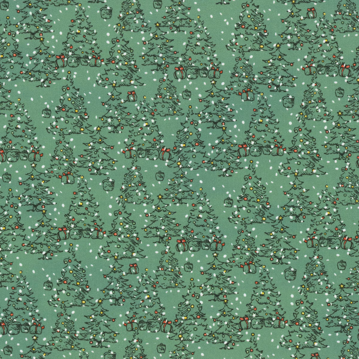 Christmas at Pooh Corner Forest Tree Mono 9106-66 Studio E Half Yard
